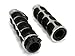 TMS Chrome Hand Grips w/Throttle Boss for Suzuki Kawasaki Honda Yamaha Harley Softail