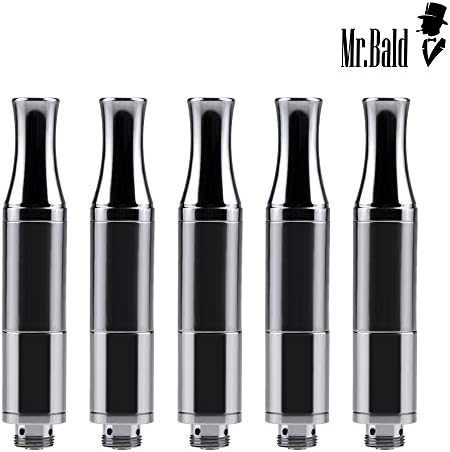 【2018 Latest】Mr bald Mr.Bald Q Joy 5pcs 1ml refillable Wax Atomizer and Thick Oil Vape Pen Compatible | 510 Thread Vape caridge | cearamic core | no Nicotine