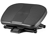 Under Desk Foot Rest, Black Footstool & Office Ergonomic Footrest, Adjustable Angle & 3 Different Height Positions, 17.7