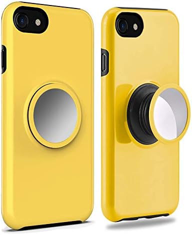 iPhone 8 Case Cover,iPhone 7 Case,iPhone 6s Case,iPhone 6 Case,Rebex Tough Heavy Shock Protective Expanding Phone Stand Grip Built-in Iron for Magnetic Mount Rugged Duty Protection(Yellow)