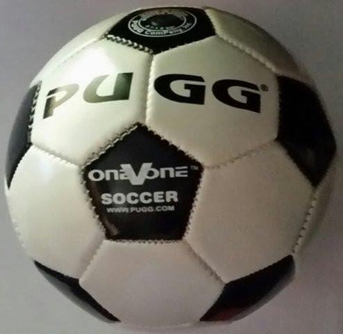 Pugg Mini Soccer Ball Black / White Free Bungee Net Size 2