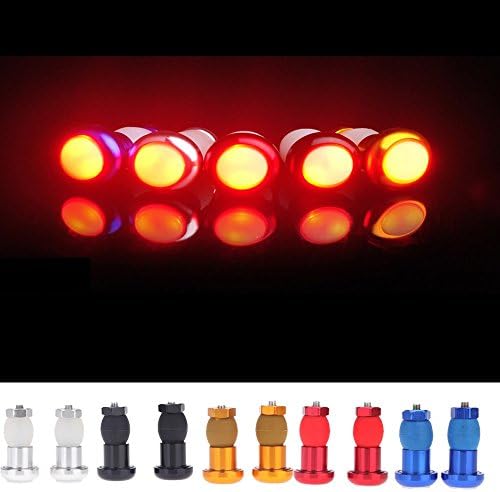 Fit Accessory 1 Pair Bicycle Bike LED Turn Signal Light Aluminum Alloy Cycling Safety Handlebar Lamp Flashlight Black/blue/silver/red/gold