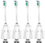 Guhiwuk Toothbrush Heads Replacement for Philips Sonicare E-Series HX7001, Fit Sonicare Advance, CleanCare, Elite, Essence and Xtreme Electric Toothbrush Handles 4 Count