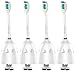 Guhiwuk Toothbrush Heads Replacement for Philips Sonicare E-Series HX7001, Fit Sonicare Advance, CleanCare, Elite, Essence and Xtreme Electric Toothbrush Handles 4 Count