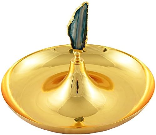Centerpiece Bowls 9.85 inches, Serving Bowl, Serveware, Copper, Snack Bowl, Decorative Bowls, Cake Stands, Snack Trays, Macaron Stands, Appetizer Plate, Turkish, Coffee Table Styling, Blue Gemstone