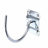 Triton Products 55230 LocHook 3-3/4-Inch Curved 3-3/32-Inch I.D. Zinc Plated Steel Pegboard Hook for LocBoard, 5-Pack