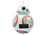 BulbBotz Star Wars BB-8 Kids Light up Alarm Clock | White/Orange | Plastic | 3.5 inches Tall | LCD Display | boy Girl | Official