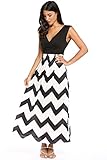 HOTOUCH Women's Casual Sleeveless Empire Maxi Long Dress Black L