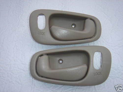 1998 1999 2000 2001 2002 Chevrolet Prizm Power Lock TAN LH Drivers Side and RH Passengers Side Inside Door Handles for Chevy Prizm Left Hand Driver and Right Hand Passenger Interior Handle 98 99 00 01 02 for Power Locks and Manual Windows ONLY