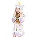   Unicorn Gifts Toys for Girls, BFYWB Soft Unicorn Hooded Bathrobe Sleepwear for Kids Toys for 4-5 Year Old Girls Unicorn Gifts for 4-5 Year Old Girls (Starry 4-5 Years)