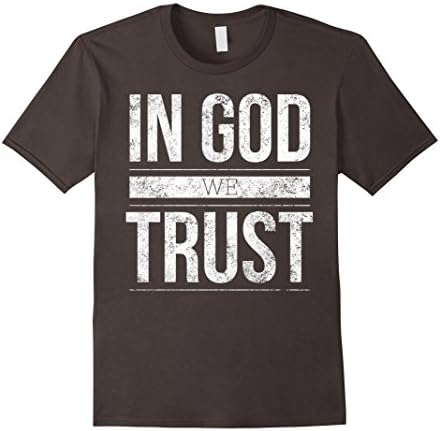 Mens In God We Trust Patriotic Freedom T-shirt Large Asphalt