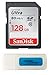 SanDisk 128GB SDXC SD Ultra Memory Card Works with Canon Powershot SX530 HS, G7 X Mark II, G9 X Mark II Camera UHS-I (SDSDUN4-128G-GN6IN) Bundle with (1) Everything But Stromboli Combo Card Reader