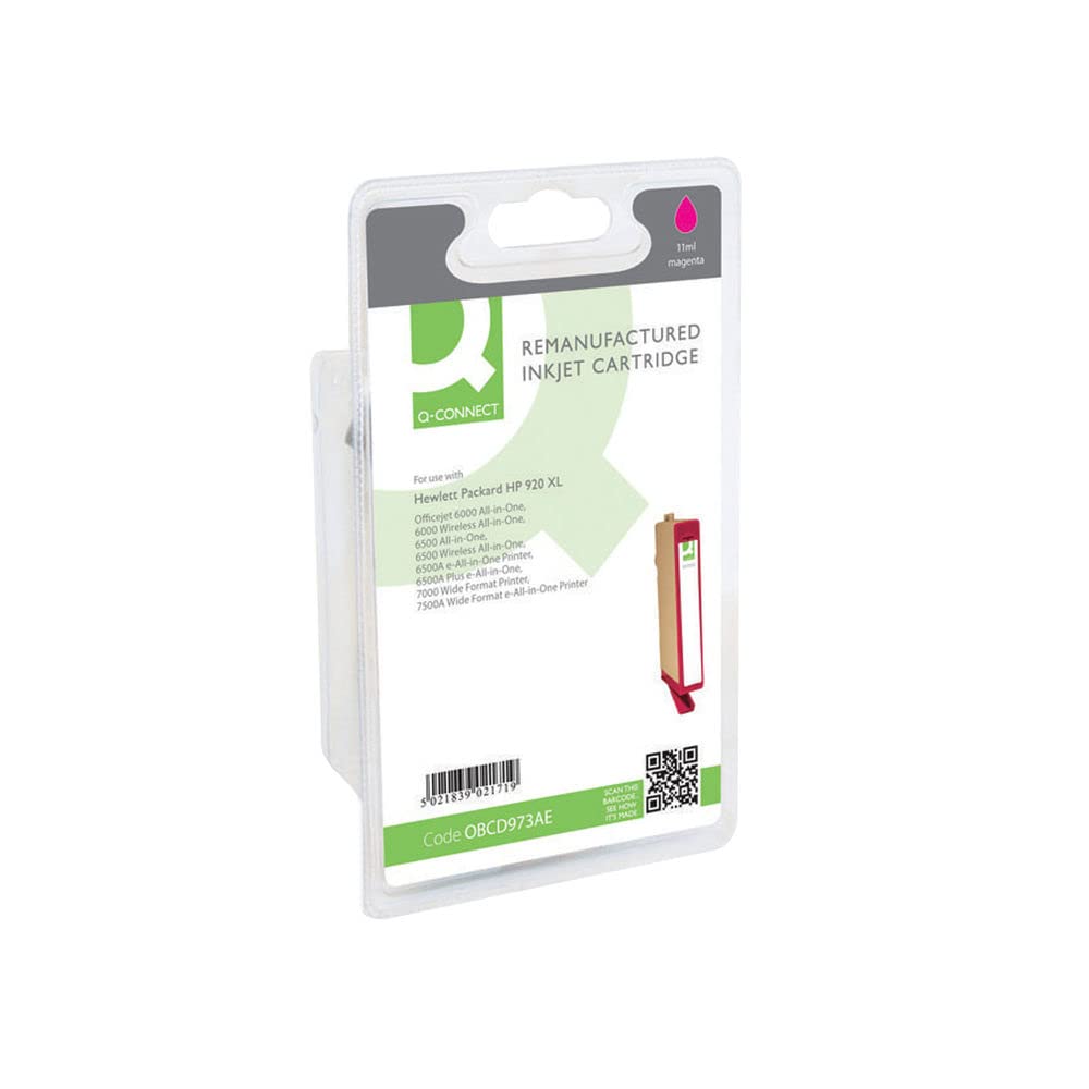 Q-Connect HP 920XL Remanufactured Magenta Inkjet Cartridge High Yield