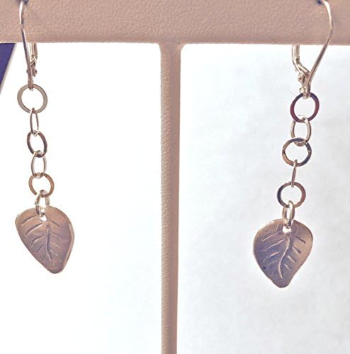 A Pair of Silver Leaf Drop Earrings