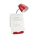 Simple Designs LD1002-RED Gooseneck Organizer Desk Lamp with iPad Tablet Stand Book Holder, Red