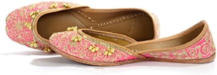 Indian Marketplace Womens Awesome Pink Handmade Pure Leather Jutti 11