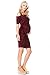 My Bump Women's Cold Shoulder Fitted Maternity Dress W/Side Ruched (Medium, Burgundy/BLK DM)