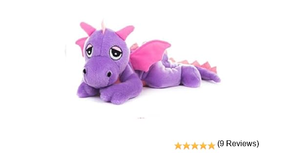 Habibi Plush dragón morado y rosa peluche para calentar: Amazon.es ...