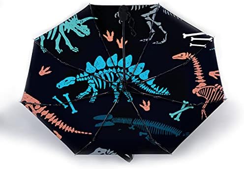 Golf Umbrella Chinese Traditional Dragon and Turtle Compact Auto Open Close Travel Sun Uv Windproof Folding Umbrella Portable Retractable Car Umbrellas Automatic Parasol With Black Anti-Uv Coating