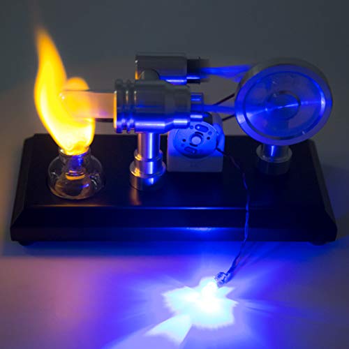Spieland Generator Stirlingmotor 2 Zylinder Bausatz Modellbau Stirling Engine Kit – Bild 7