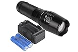 Enjoydeal NEW 5 Modes CREE XM-L T6 LED Bright 2000 Lumens Adjustable Focus Flashlight Torch Lamp Torch ( Flashlight+Batteries+Charger) (Misc.)