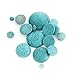 Linsoir Beads Adorable Blue Synthetic Turquoise Stone Cabochons December Power Stone Jewelry Round Flat-Back Design No Hole Dia=6mm Pack of 10