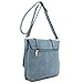 ALYSSA Double Compartment Large Flapover Crossbody Bag (Blue Grey)