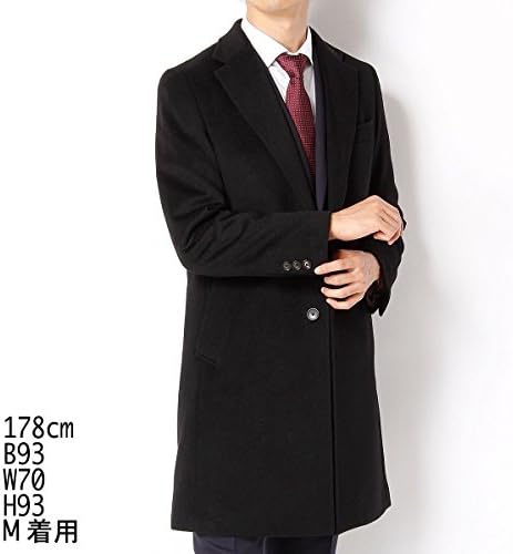 Amazon コムサメン Comme Ca Men アンゴラショートビーバーチェスターコート ブラック S コート ジャケット 通販