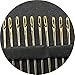 YANEE Gold Eye Side Opening Needles Hand Sewing Easy to Self Threading Embroidery Metal Pin Stainless Steel 12 Pcs in one Pack 3 Size 0.76 x 42 Size 0.76 x 38 and Size 076 x 36 millimeters