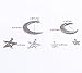 BIHRTC Pack of 100 Metal Moon Star Charms Pendant for DIY Craft Jewelry Making Accessory