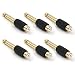 VCE 6-Pack 6.35mm Mono Plug Male to RCA Female Audio Adapter primary