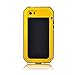 NEW Waterproof Shockproof Aluminum Gorilla Glass Metal Military Heavy Duty Armor Bumper Cover Case for Apple iPhone 5 5S SE Home Key +Fingerprint (Yellow)