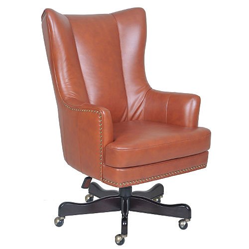 Thomasville Nailhead Desk Chair, Leather Kitchen & Dining