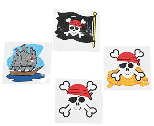 Pirate Tattoos 72 Per Package, Assorted Styles