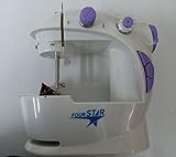 Qualimate Mini Desktop Multi functional Electric Sewing Machine Household Double Stitches Sewing Tools