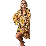 Womens Dress, Gillberry Women Boho Floral Long Maxi Evening Party Cocktail Beach Mini Dress Sundress