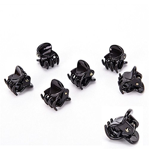 Barhunkft(TM) Fashion Women 12pcs Black Plastic Mini Hairpin 6 Claws Girls Hair Clip Clamp - Thumbnail 3