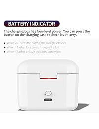 Timemaker True   Auriculares inalámbricos Bluetooth de 5,0 pulgadas con micrófono integrado y altavoces duales con 8 horas de tiempo de conversación para teléfonos inteligentes iOS y Android X20