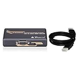 Portta VGA + Stereo to HDMI Converter up Scaler v1.3 Support 720P/1080P with HDMI Cable 2 M