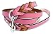 Soft Touch Collars Raspberry Pink Leather Braided Dog Leash, 6 Foot x 3/4 inch, Walking or Training Lead for Large and Medium Size Dogs