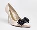 Detachable Satin Bow Shoe Clips Front Black Set of 2