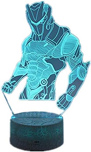 Fortnite Legendary Skin 3D Stereo Vision Night Light LED Home Life Decoration USB Table Lamp Touch/Remote Control 16 Color Creative Fashion Model Toy Gift (Fortnite Legendary Skin)