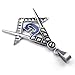 KONOV Mens Freemason Masonic Stainless Steel Pendant Necklace, Blue, 24