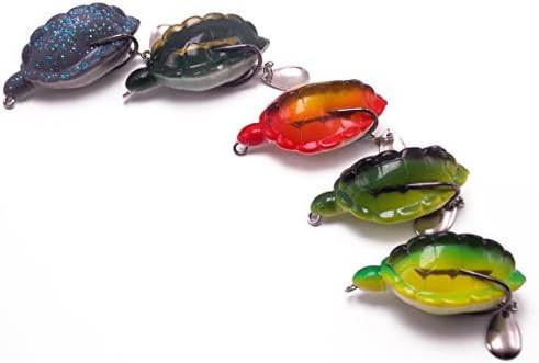 CATCHSIF 5pcs Hollow Body Soft Turtle Fishing baits Make bass Attack Baby Enemy