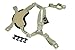 ATAIRSOFT Helmet General Suspension Lanyard with 4 Points Chin Strap with Bolts and Screws for Fast ACH MICH IBH Helmet DE