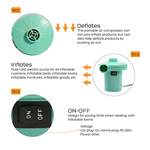 2 Portable+Electric+Inflator+Deflator+Inflatables