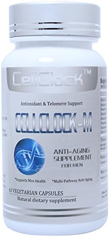 CELLCLOCK-M Multi-Pathway Anti Aging, Antioxidants &amp; Telomere Support (Cycloastragenol, Astragaloside Ⅳ, Glutathione, CoQ10, Alpha Lipoic Acid, Horny Goat Weed, DHEA, etc.), 60 Caps