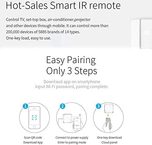 FEDBNET Controles Remotos Universal Wi Fi IR Smart Home Compatible con AlexaGoogle Assistant Voice Control Compatible con iOSAndroid Phone App Remote Control