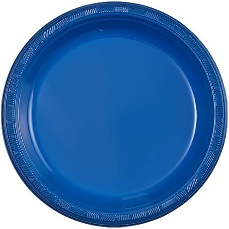Party Dimensions 10 Count Plastic Plate, 9-Inch, Blue