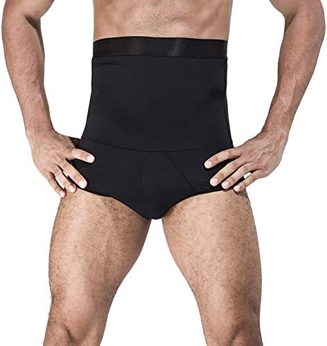Doublele Men's Slimming Boxer High Waist Body Shaper Breathable Elasticity Tummy Control